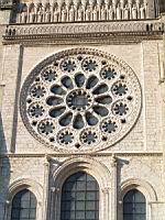 Chartres, Cathedrale, Facade ouest, Rose
